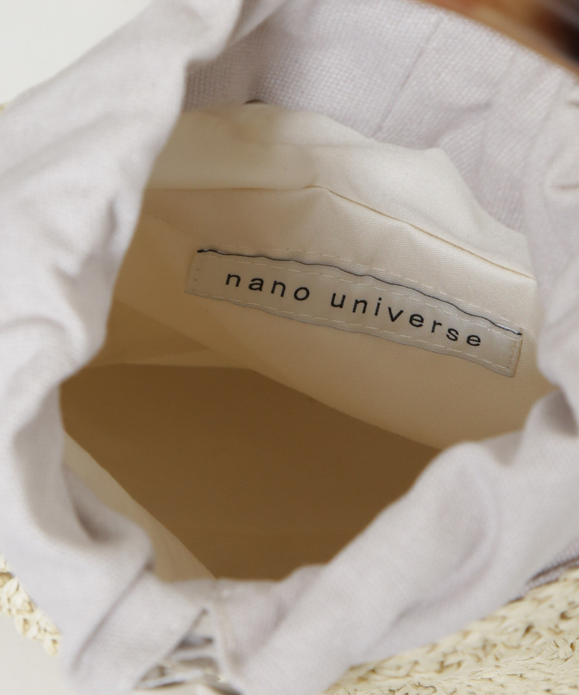 nano･universe「バンブー調ハンドルペーパー編みバッグ」|ショルダー・メッセンジャー|