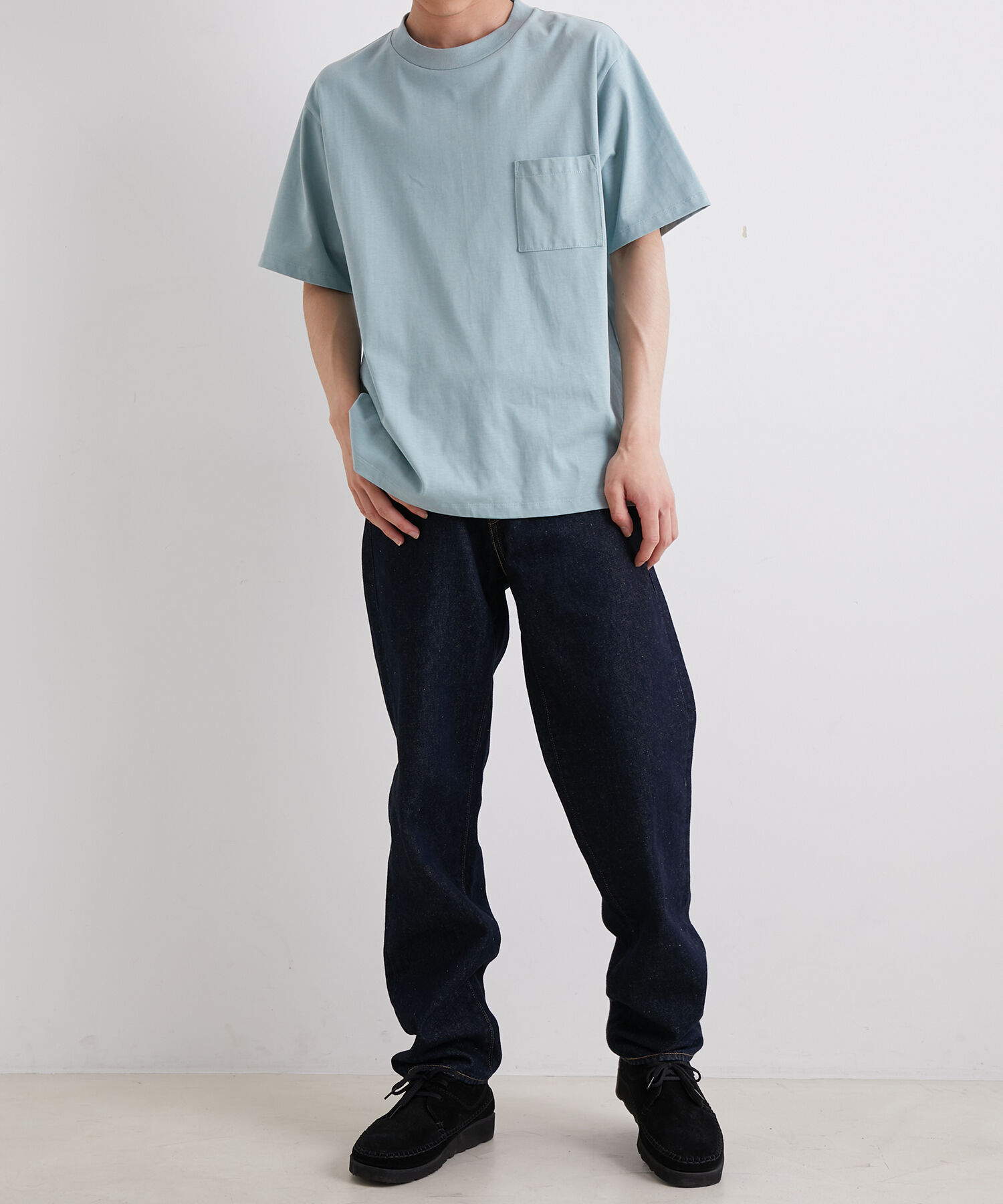 ADAM ET ROPE'「〈汗染み防止〉スエット ガード ベーシック ポケット Tシャツ」|Tシャツ・カットソー|