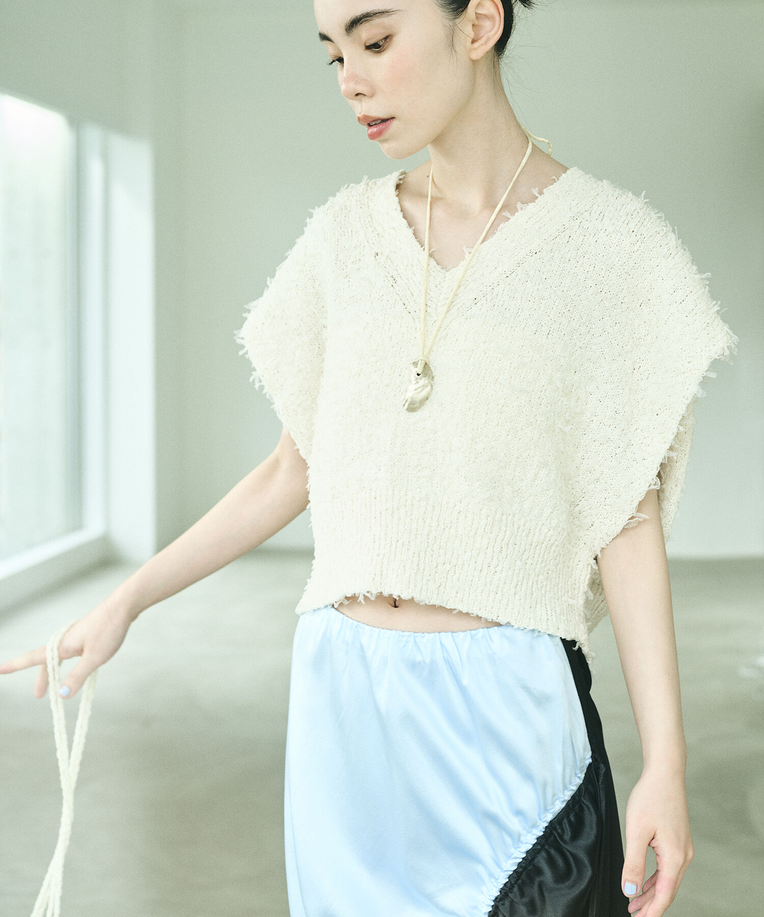 ADAM ET ROPE'「【WEB限定】ファンシーニットジレ」|ニット・セーター|