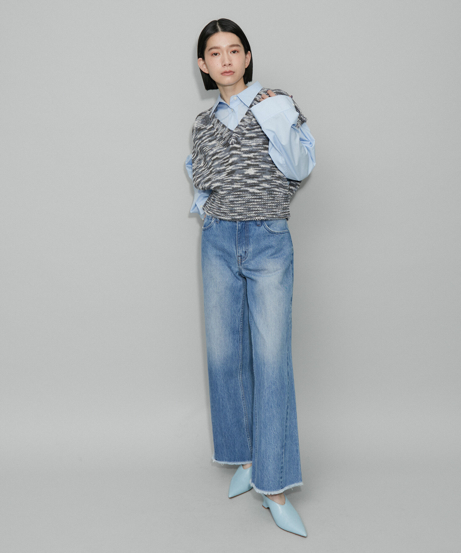 ADAM ET ROPE'「【WEB限定】ファンシーニットジレ」|ニット・セーター|