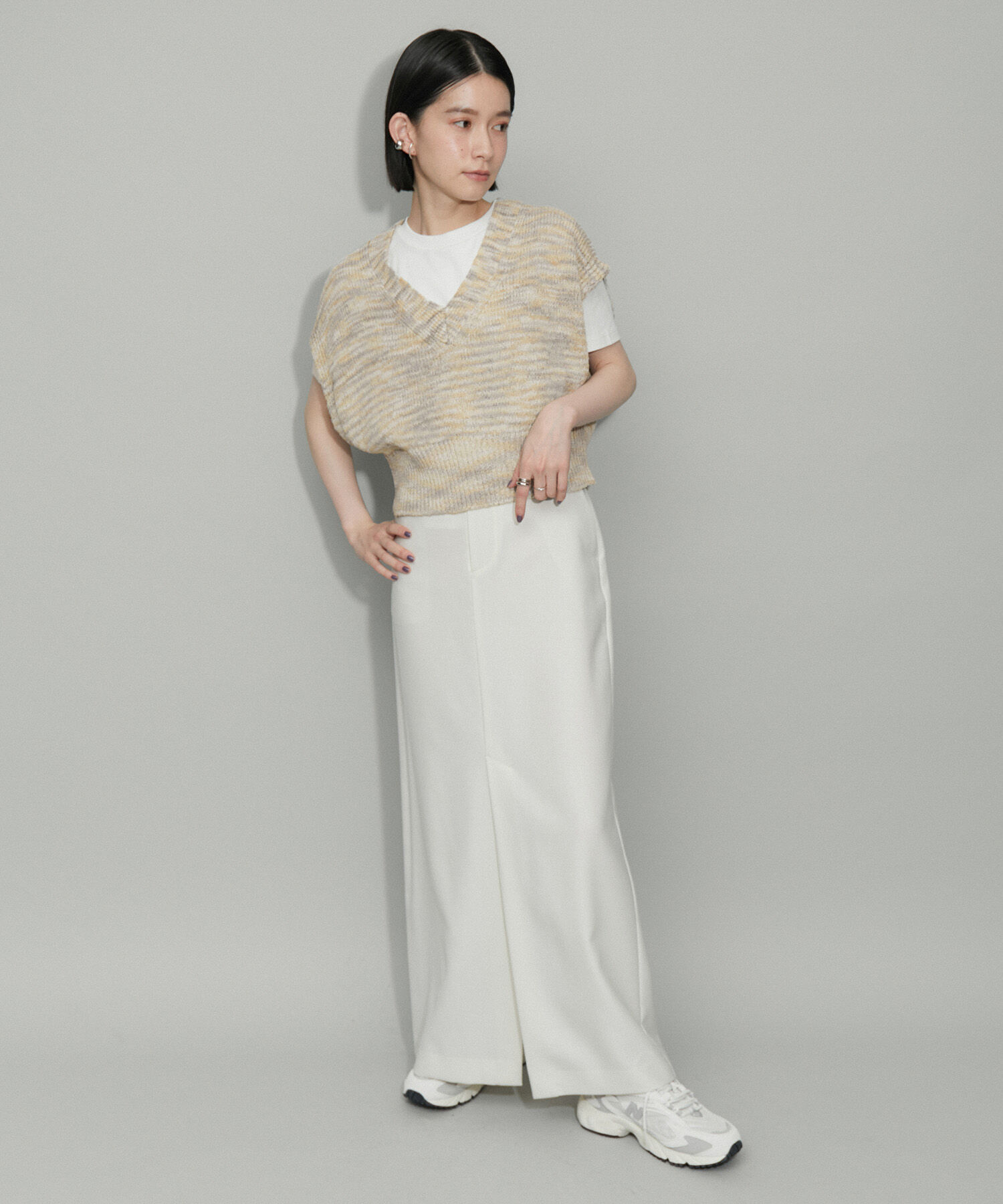 ADAM ET ROPE'「【WEB限定】ファンシーニットジレ」|ニット・セーター|