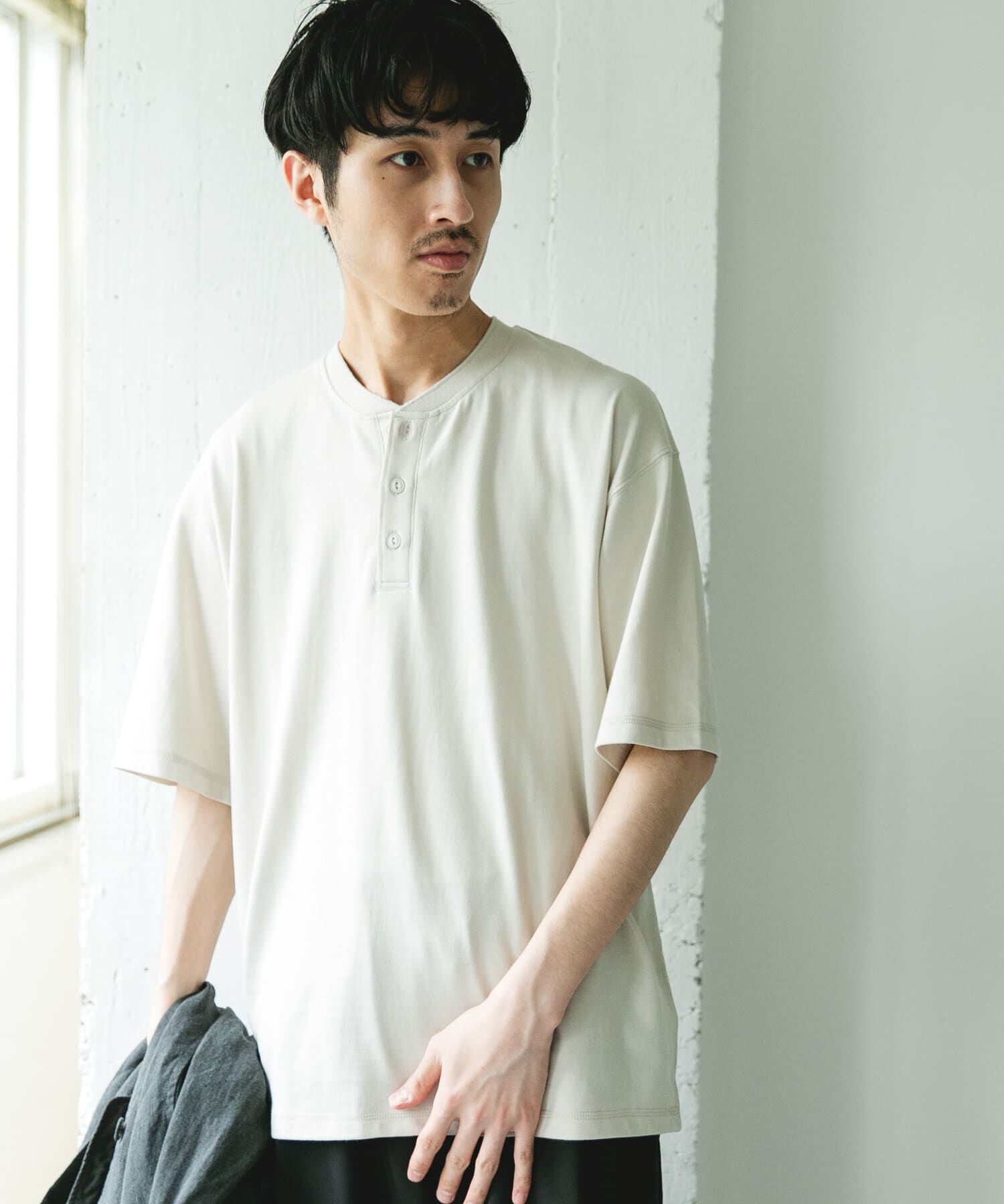 URBAN RESEARCH DOORS「TOMPKINS ヘンリーネック ショートスリーブ Tシャツ」|Tシャツ・カットソー|