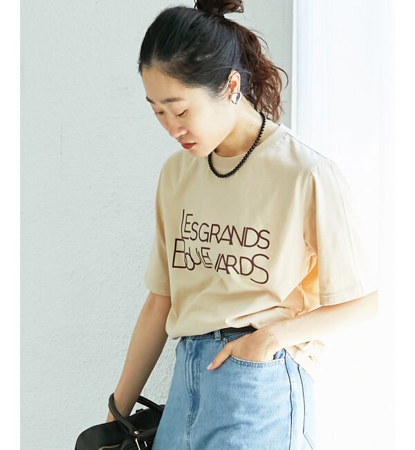 「《手洗い可能》Les Grands BoulevardsロゴTシャツ」|Tシャツ・カットソー|