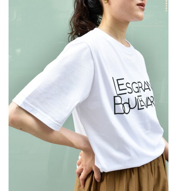  「《手洗い可能》Les Grands BoulevardsロゴTシャツ」|Tシャツ・カットソー|