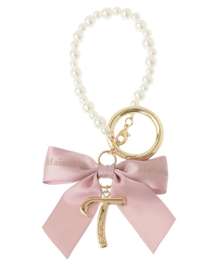 Maison de FLEUR「イニシャルリボンパールチャーム」|その他|