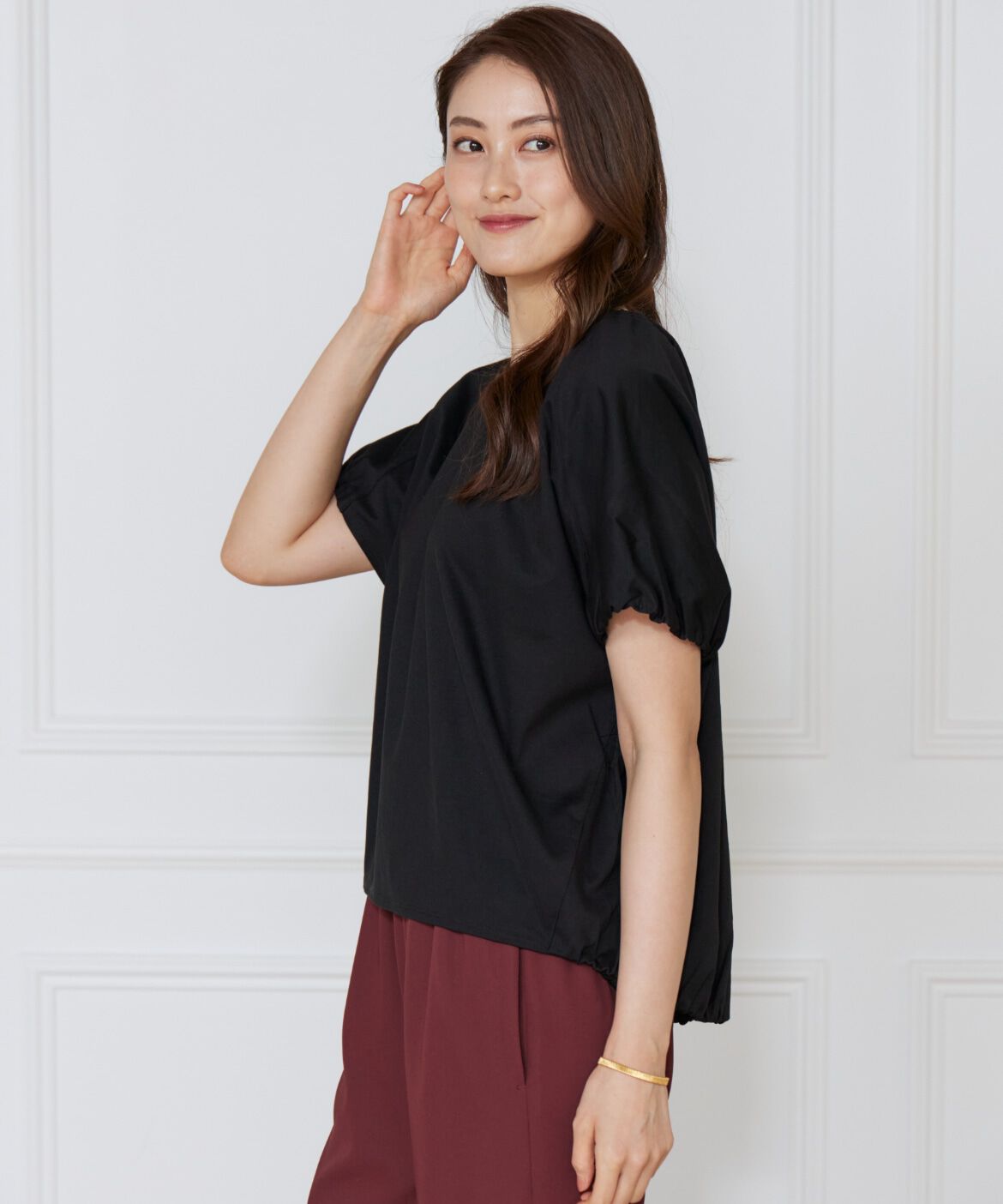 Le Souk「《大きいサイズ》ドルマンスリーブカットプルオーバー」|Tシャツ・カットソー|
