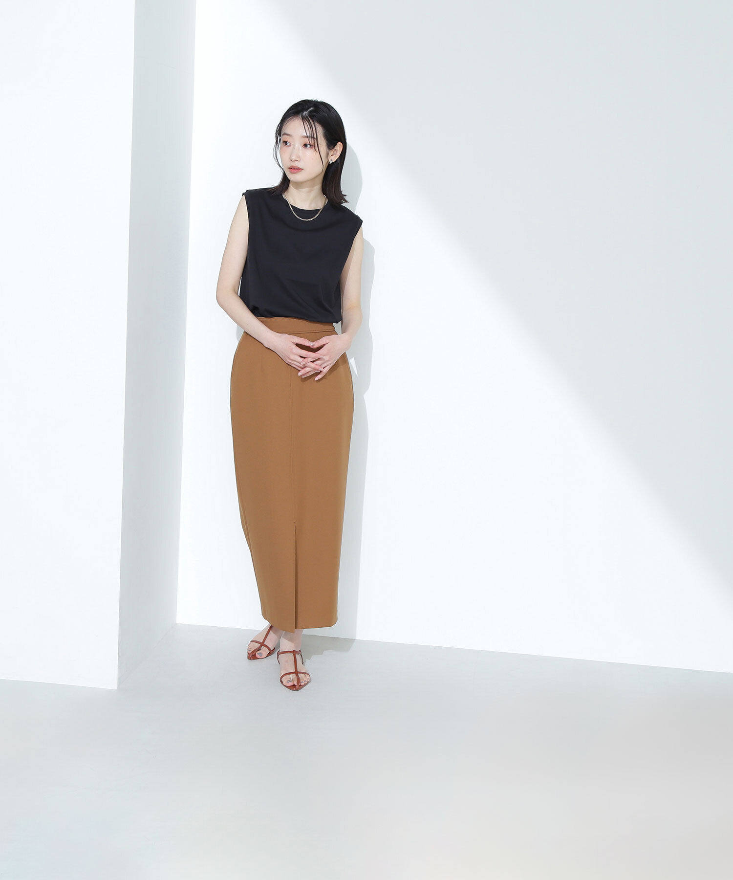  「メタルプレートノースリーブカットソー」|Tシャツ・カットソー|