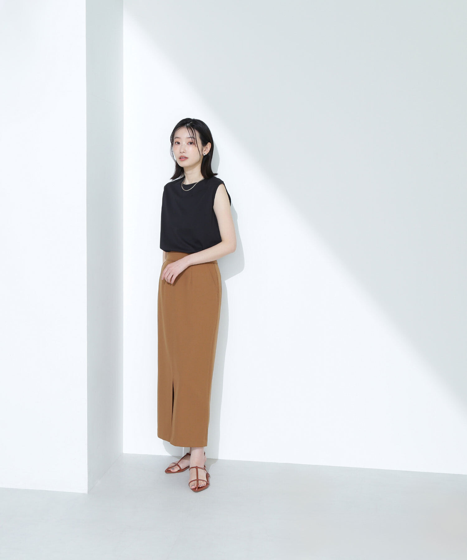  「メタルプレートノースリーブカットソー」|Tシャツ・カットソー|