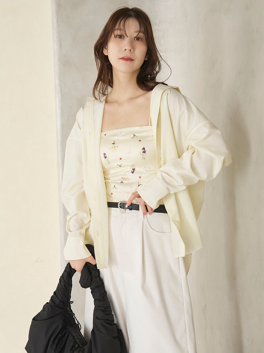 emmi atelier「【LUMISHADE】ベーシックシャツ/UVカット/接触冷感」|シャツ・ブラウス|