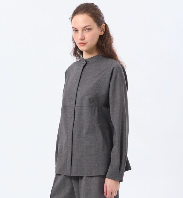 MACKINTOSH PHILOSOPHY「【CRANWELL SHIRTS(クランウェルシャツ)】ウールトロピカル」|シャツ・ブラウス|チャコールグレー