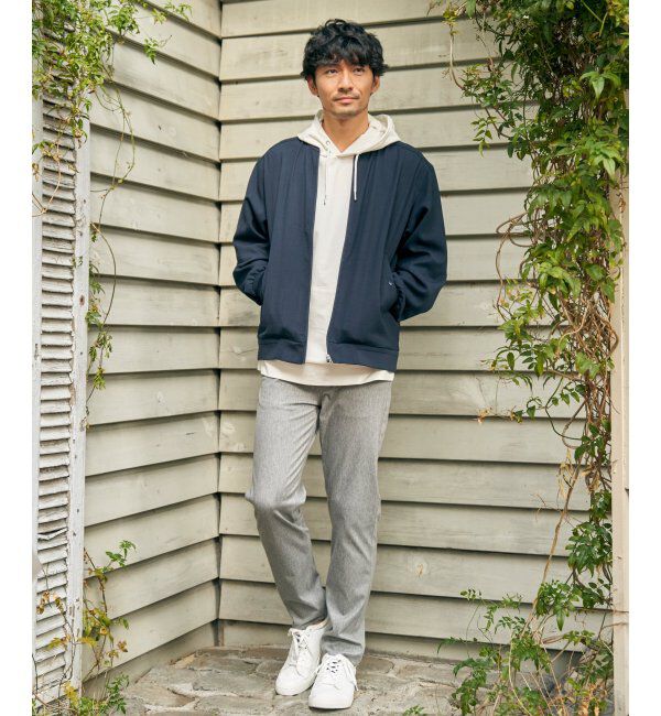 ikka「【接触冷感／抗菌防臭】GOKU楽セイケツ5分袖パーカー」|Tシャツ・カットソー|