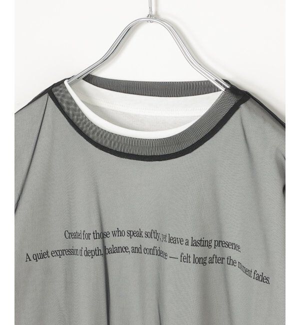 VENCE share style「【2点セット】Tシャツ&times;チュールトップス」|Tシャツ・カットソー|