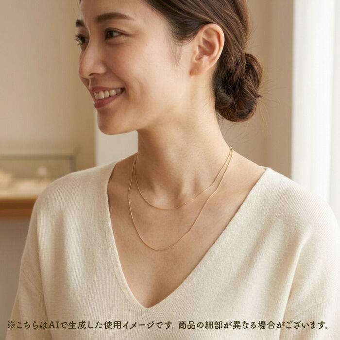 BACKYARD FAMILY「金 ネックレス 18金 通販 日本製 ネックレスチェーン チェーンネックレス 18K 長さ40cm」|その他|