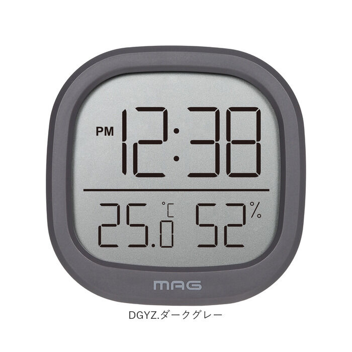 BACKYARD FAMILY「温湿度計 デジタル時計 MAG TH106 通販 ノア精密 湿度計 温度計 マグネット 室温計」|クロック・置時計|