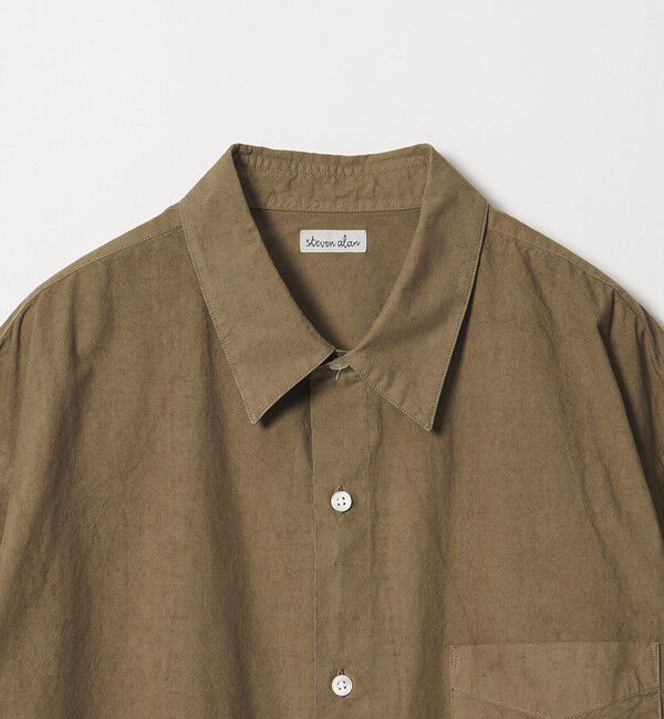 Steven Alan＞ ガーメントダイ ポプリン レギュラーカラー シャツ