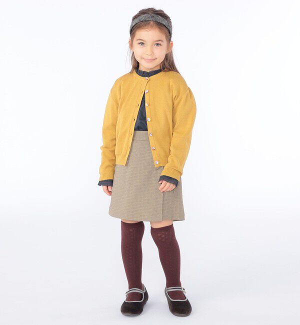 SHIPS KIDS「SHIPS KIDS:100～130cm / レース ピンタック 長袖 ブラウス」|シャツ・ブラウス|