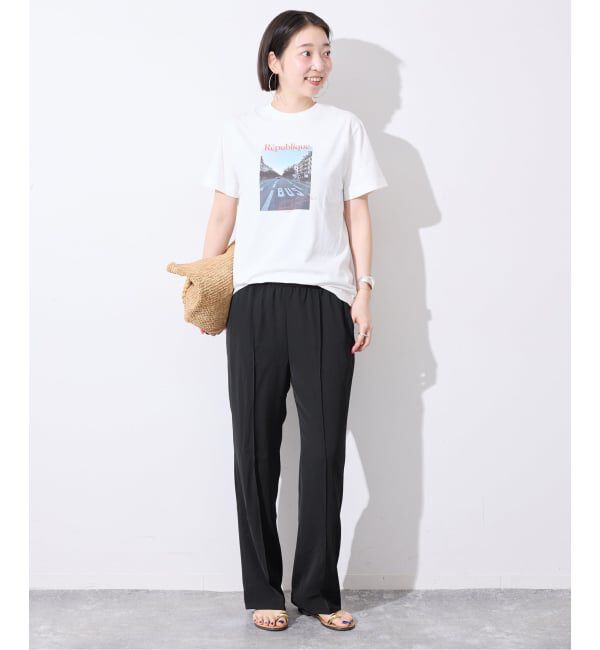 SLOBE IENA「《WEB限定/4サイズ展開/追加》ピンタックセミフレアパンツ」|その他|