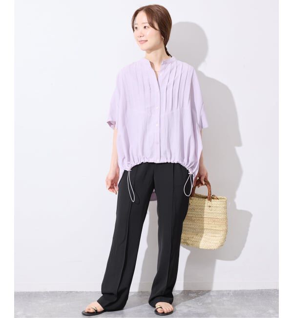 SLOBE IENA「《WEB限定/4サイズ展開/追加》ピンタックセミフレアパンツ」|その他|