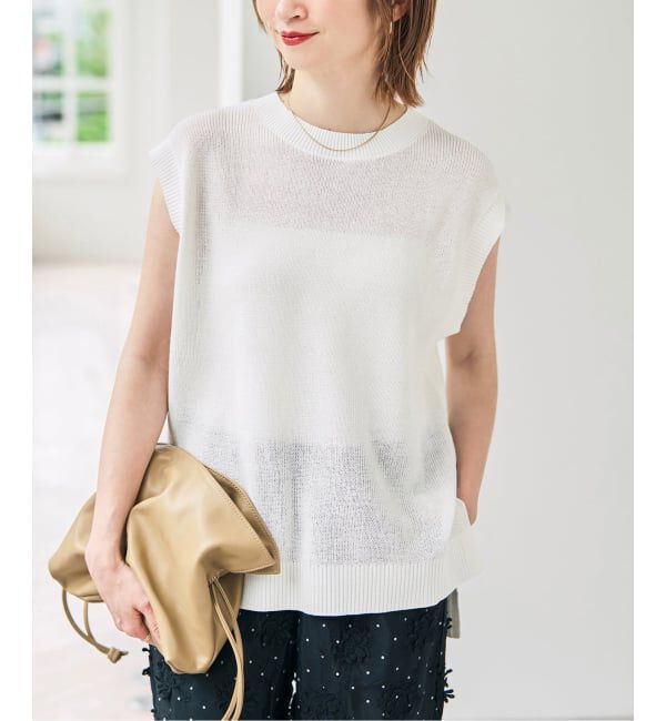 Spick and Span「《手洗い可》リネンミックスフレンチプルオーバー」|ニット・セーター|