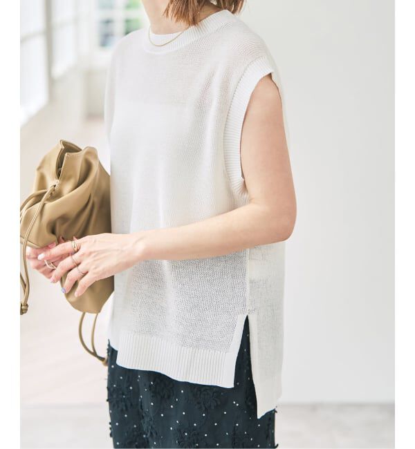 Spick and Span「《手洗い可》リネンミックスフレンチプルオーバー」|ニット・セーター|
