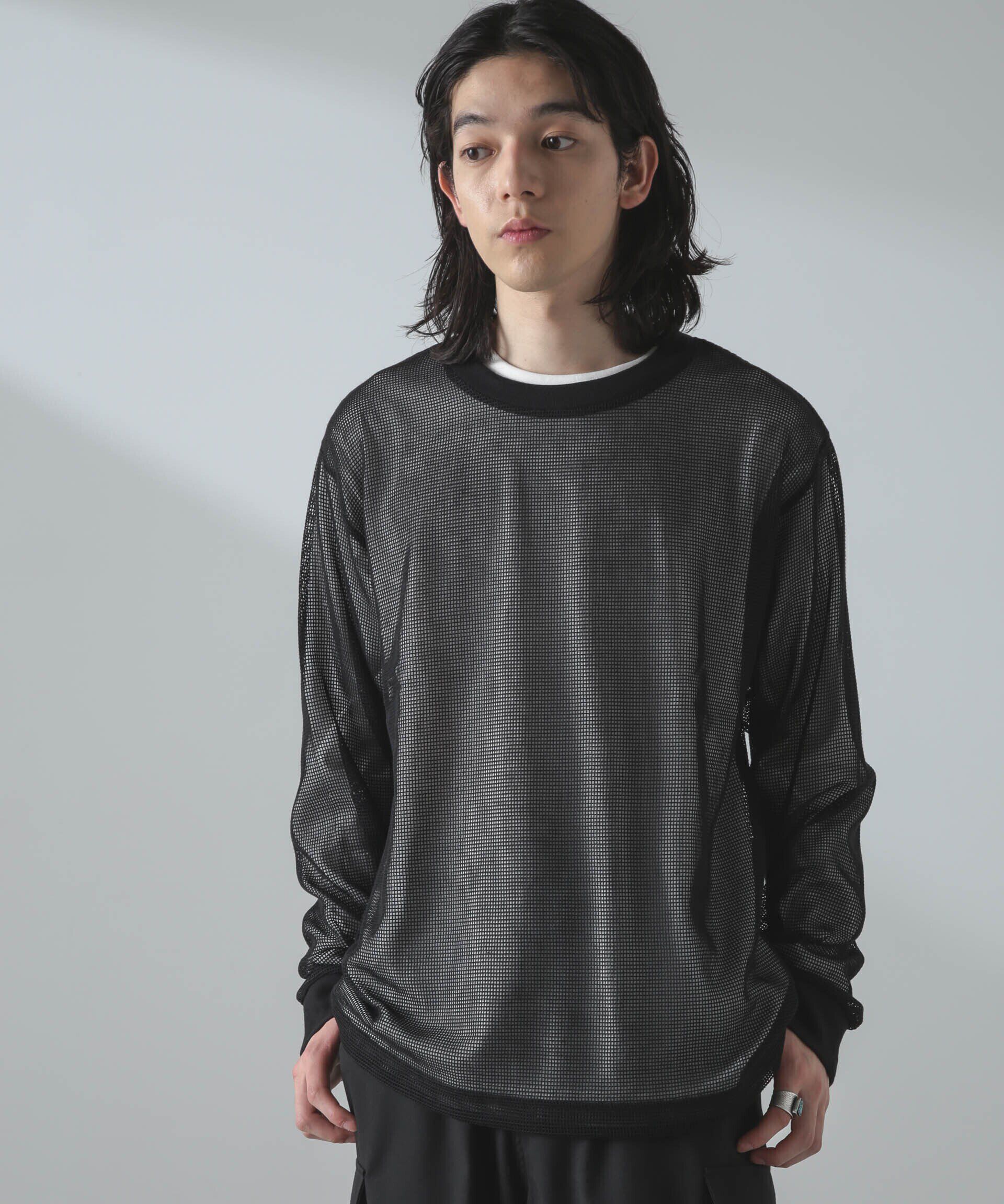 nano･universe「アンサンブルメッシュTシャツ 長袖」|Tシャツ・カットソー|