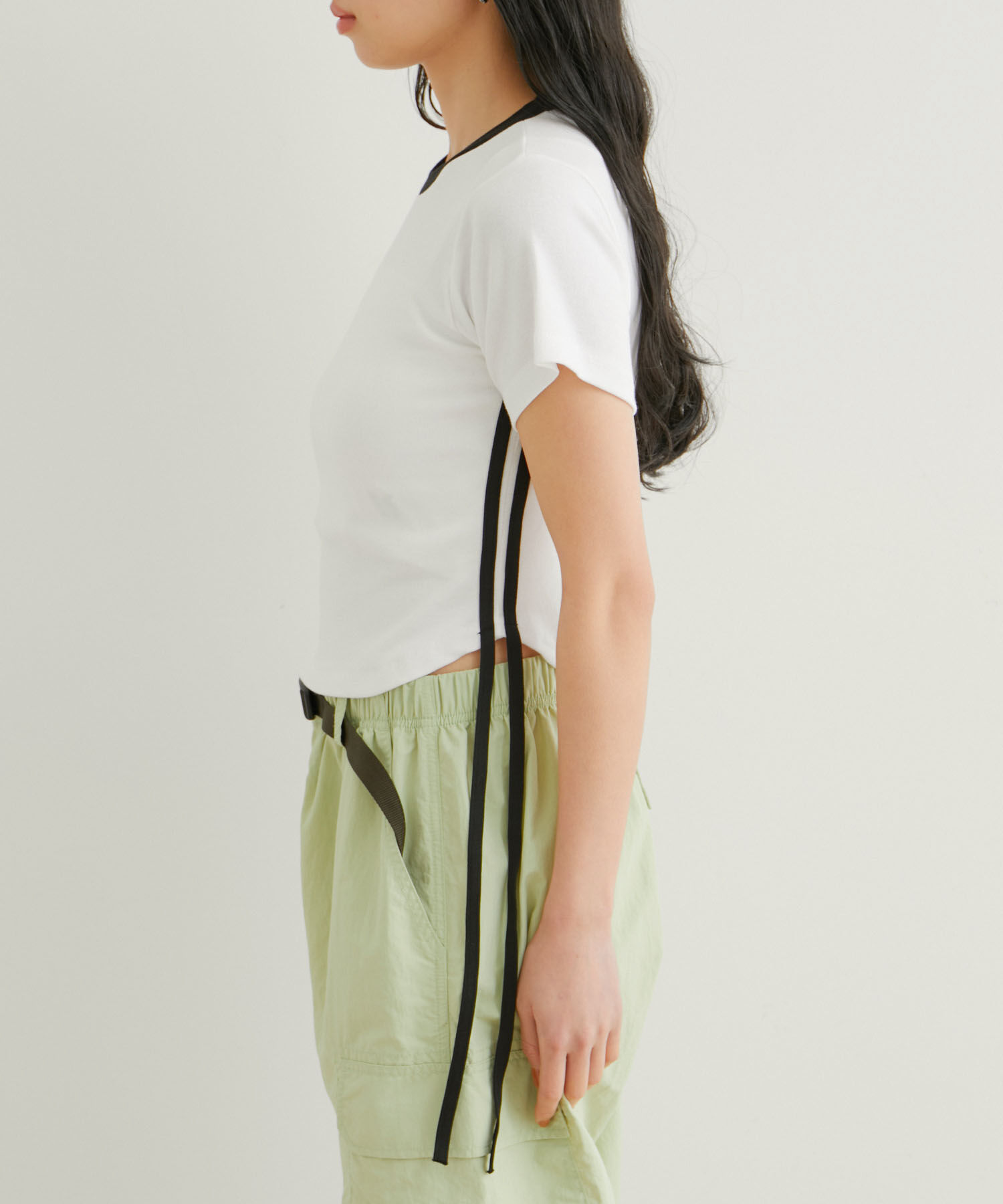 VIS「【WEB/一部店舗限定】サイドラインリボンプルオーバー」|Tシャツ・カットソー|