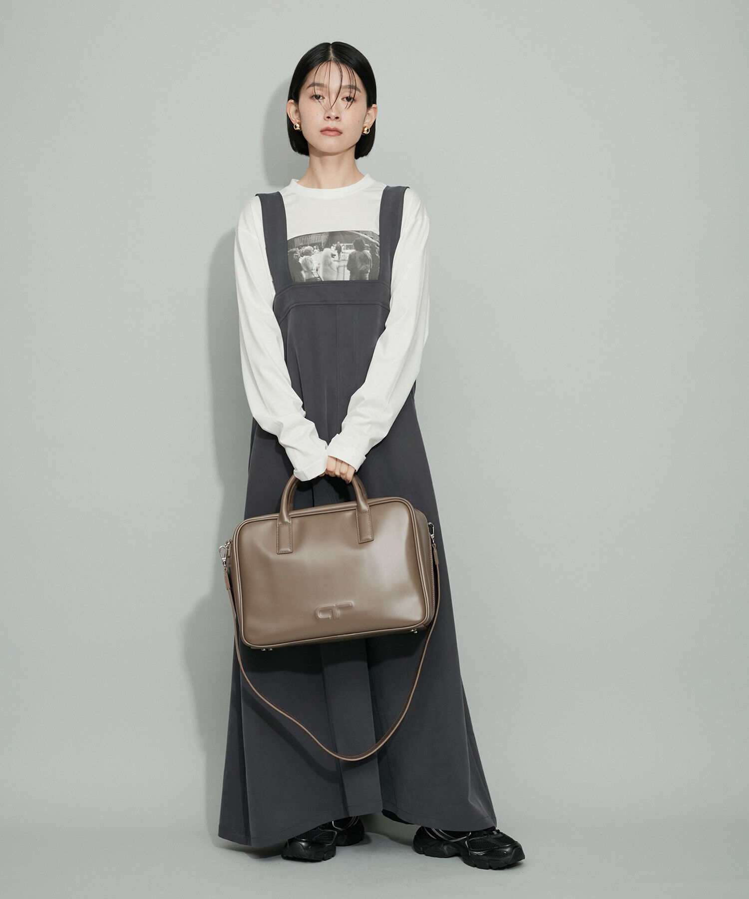 ADAM ET ROPE'「【一部WEB限定カラー・再入荷・サステナブル】ロゴボストンビッグバッグ」|ボストンバッグ|