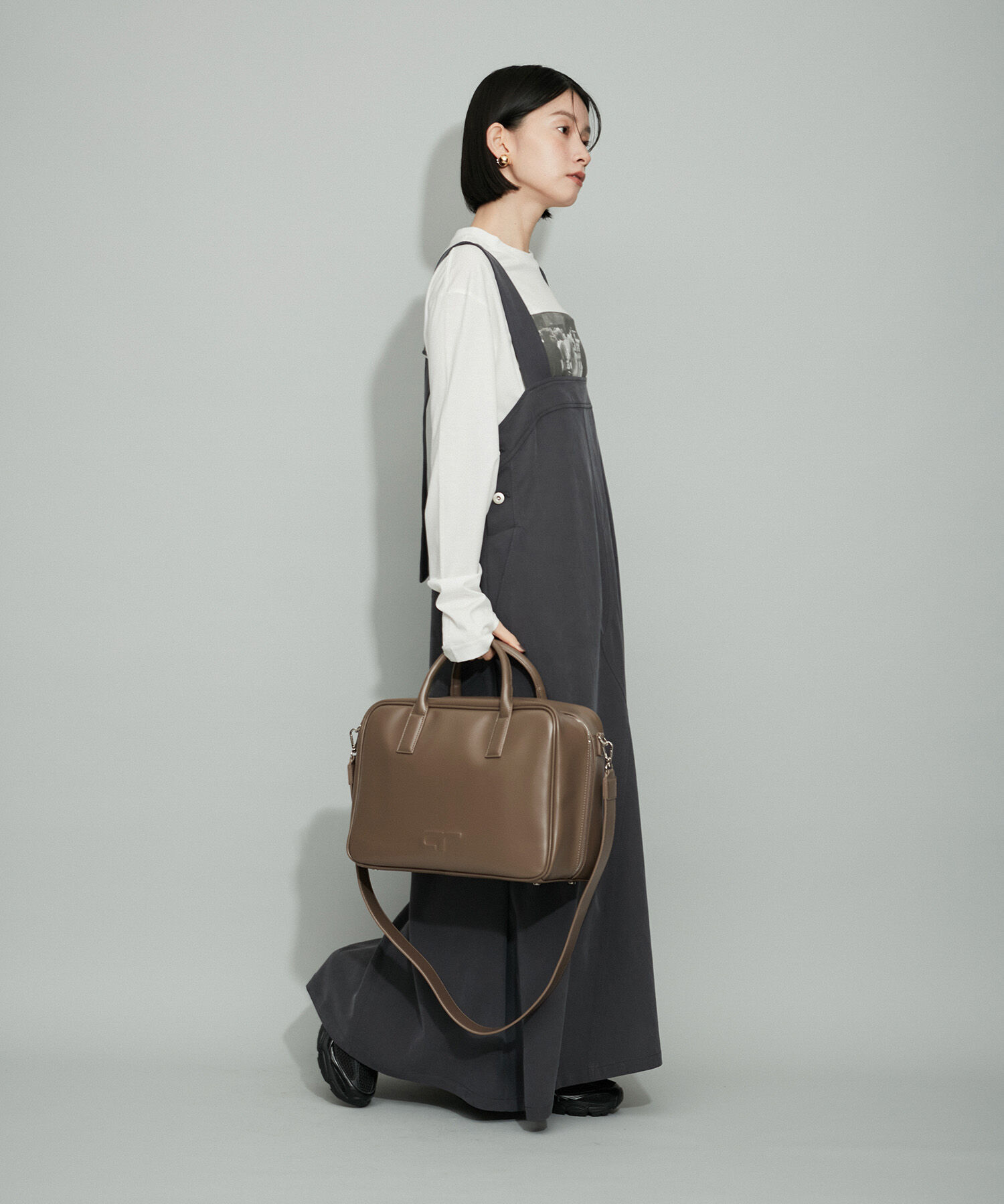 ADAM ET ROPE'「【一部WEB限定カラー・再入荷・サステナブル】ロゴボストンビッグバッグ」|ボストンバッグ|