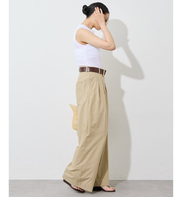  「《セットアップ対応》ギンガムチェックタックパンツ」|その他|