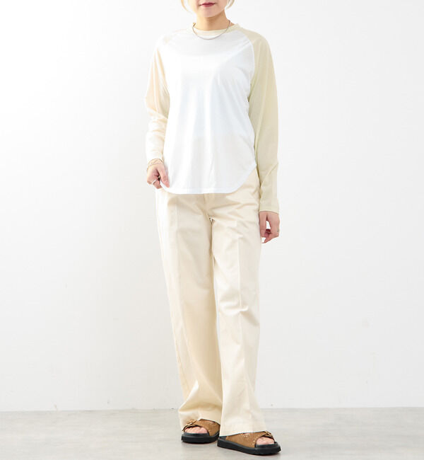 SOFFITTO「【A_/エース】カーブヘムベースボールTシャツ」|Tシャツ・カットソー|