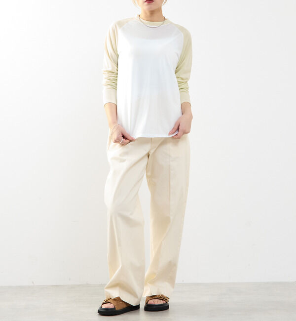 SOFFITTO「【A_/エース】カーブヘムベースボールTシャツ」|Tシャツ・カットソー|