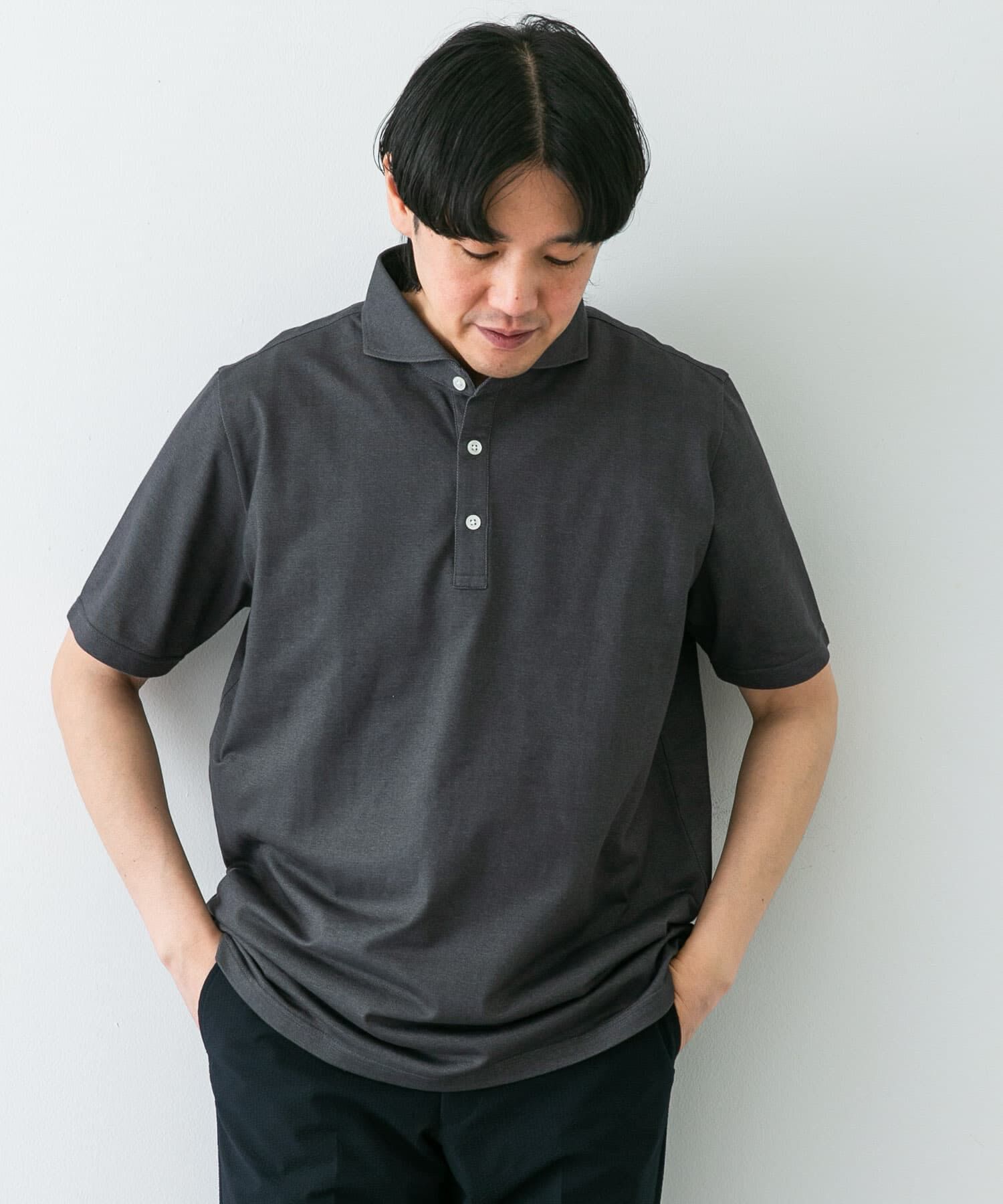 URBAN RESEARCH DOORS「『吸水速乾』LIFE STYLE TAILOR　カッタウェイ半袖プルオーバー」|シャツ・ブラウス|