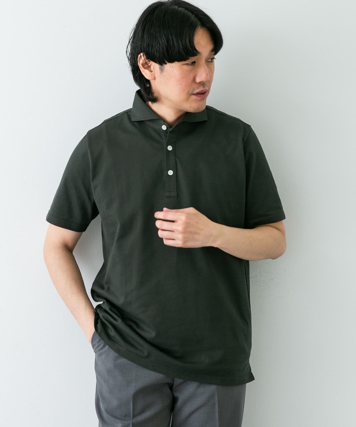 URBAN RESEARCH DOORS「『吸水速乾』LIFE STYLE TAILOR　カッタウェイ半袖プルオーバー」|シャツ・ブラウス|
