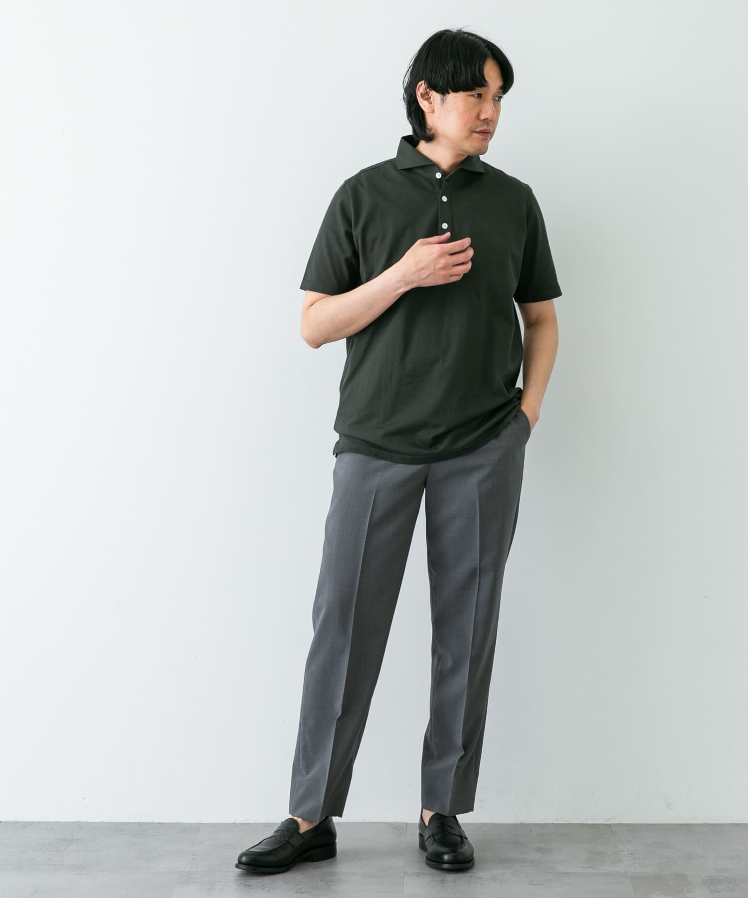 URBAN RESEARCH DOORS「『吸水速乾』LIFE STYLE TAILOR　カッタウェイ半袖プルオーバー」|シャツ・ブラウス|