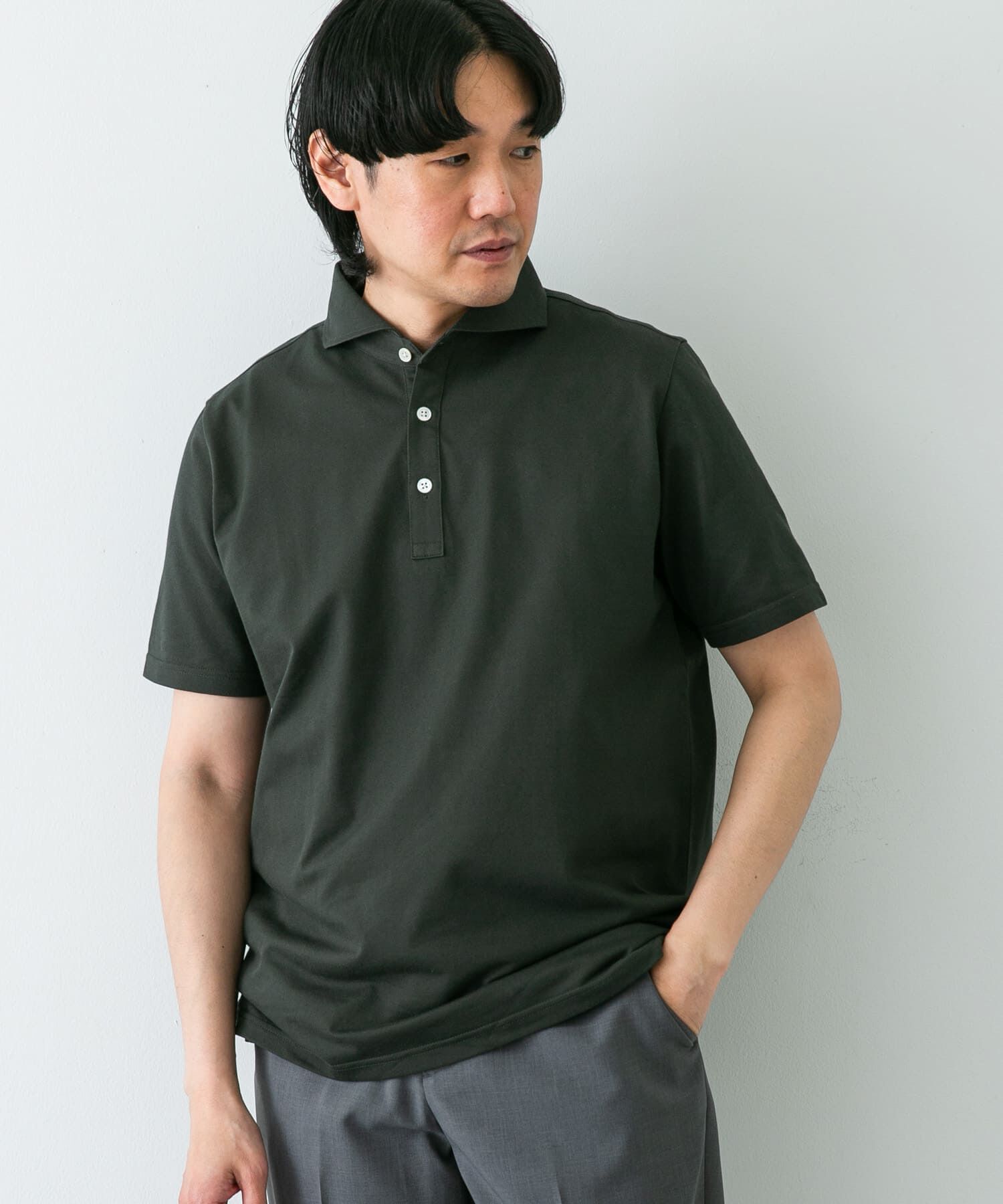 URBAN RESEARCH DOORS「『吸水速乾』LIFE STYLE TAILOR　カッタウェイ半袖プルオーバー」|シャツ・ブラウス|