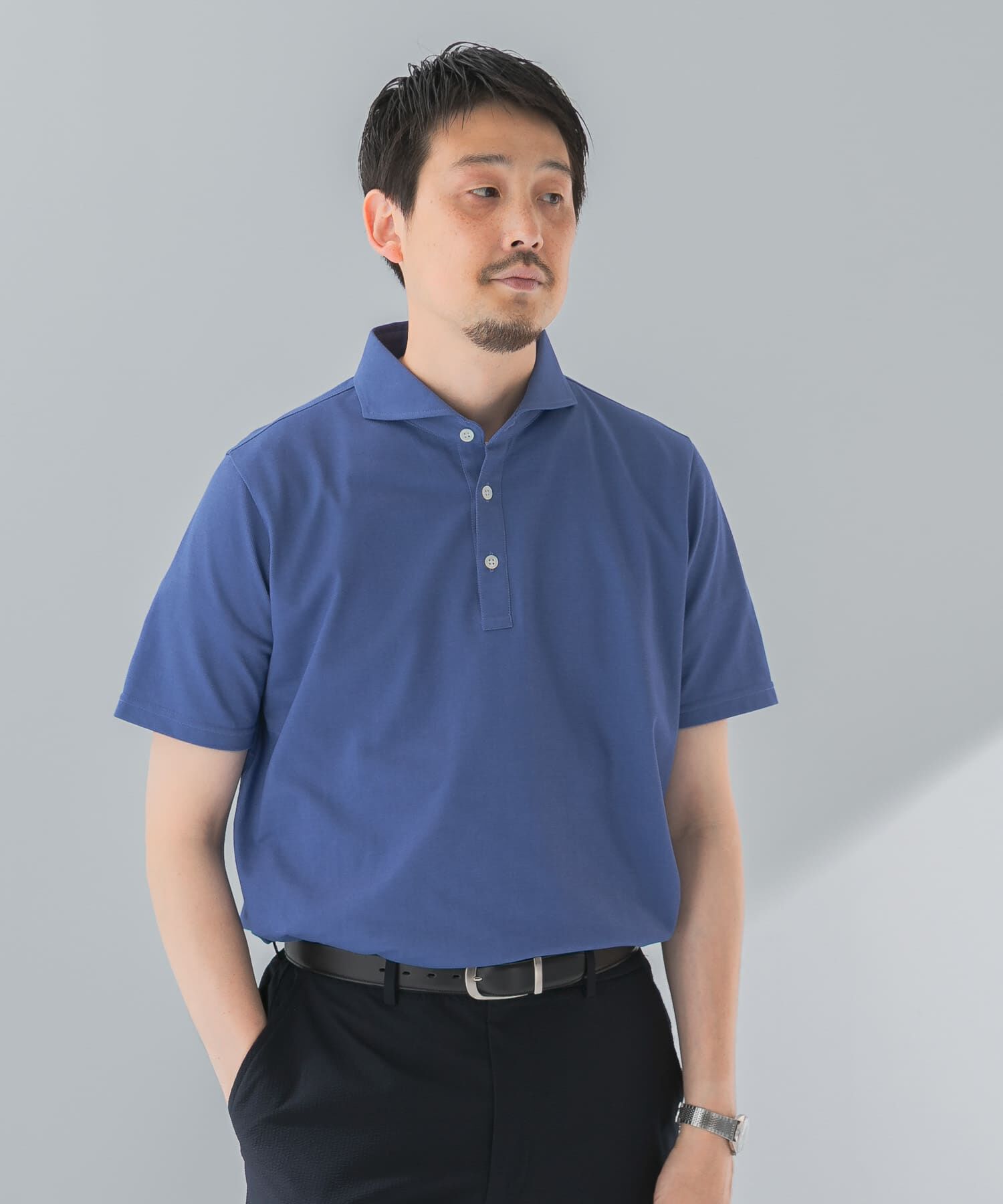 URBAN RESEARCH DOORS「『吸水速乾』LIFE STYLE TAILOR　カッタウェイ半袖プルオーバー」|シャツ・ブラウス|