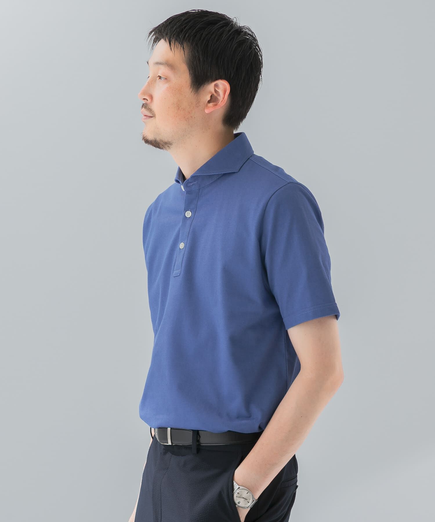 URBAN RESEARCH DOORS「『吸水速乾』LIFE STYLE TAILOR　カッタウェイ半袖プルオーバー」|シャツ・ブラウス|
