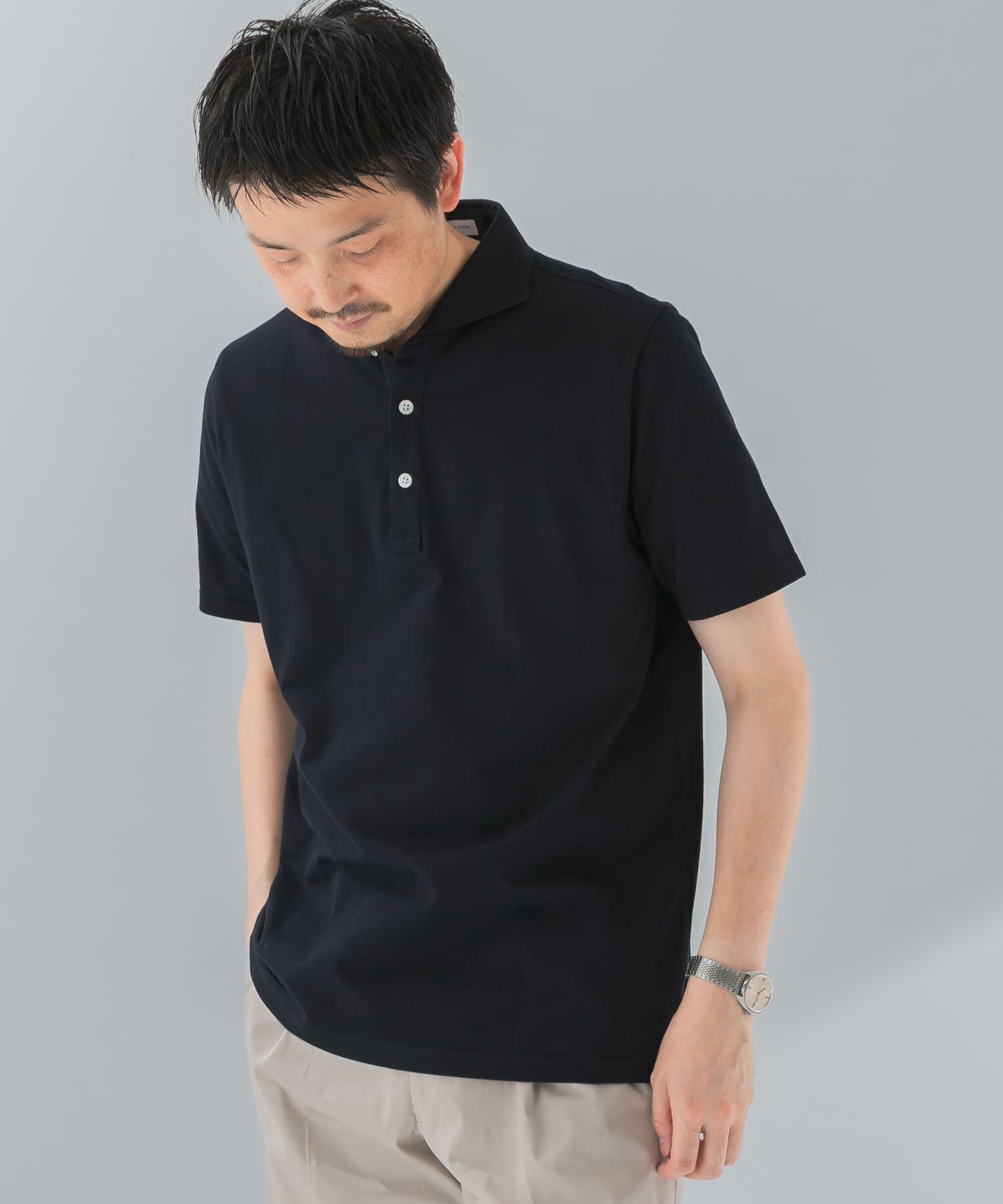 URBAN RESEARCH DOORS「『吸水速乾』LIFE STYLE TAILOR　カッタウェイ半袖プルオーバー」|シャツ・ブラウス|