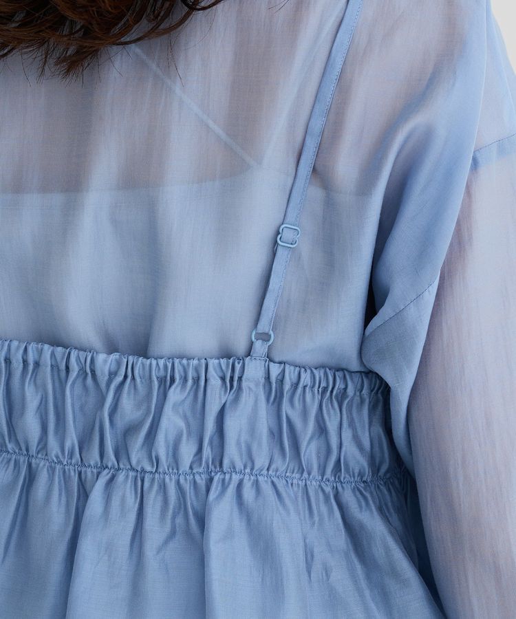 Green Parks「【WEB限定】SET2点フリルビスチェ+シャツチュニックⅡ」|シャツ・ブラウス|