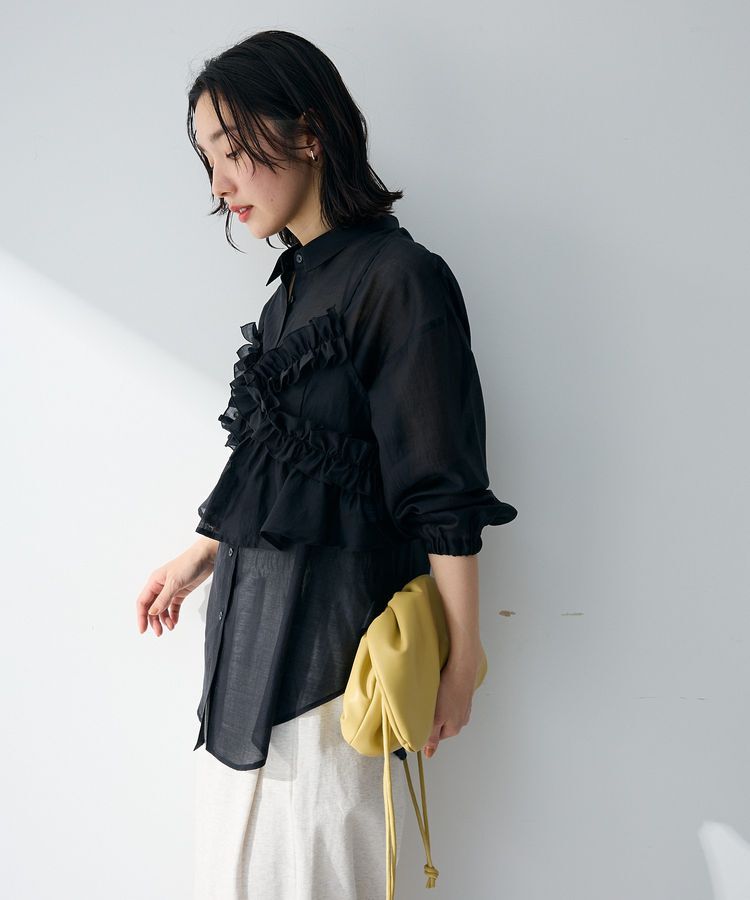 Green Parks「【WEB限定】SET2点フリルビスチェ+シャツチュニックⅡ」|シャツ・ブラウス|