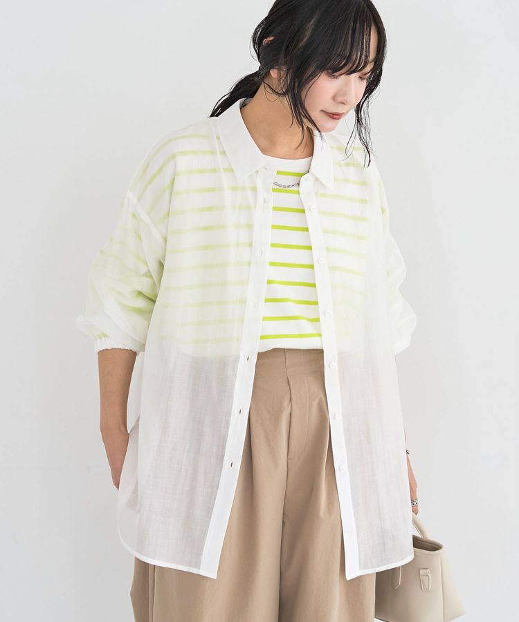 Green Parks「【WEB限定】SET2点フリルビスチェ+シャツチュニックⅡ」|シャツ・ブラウス|