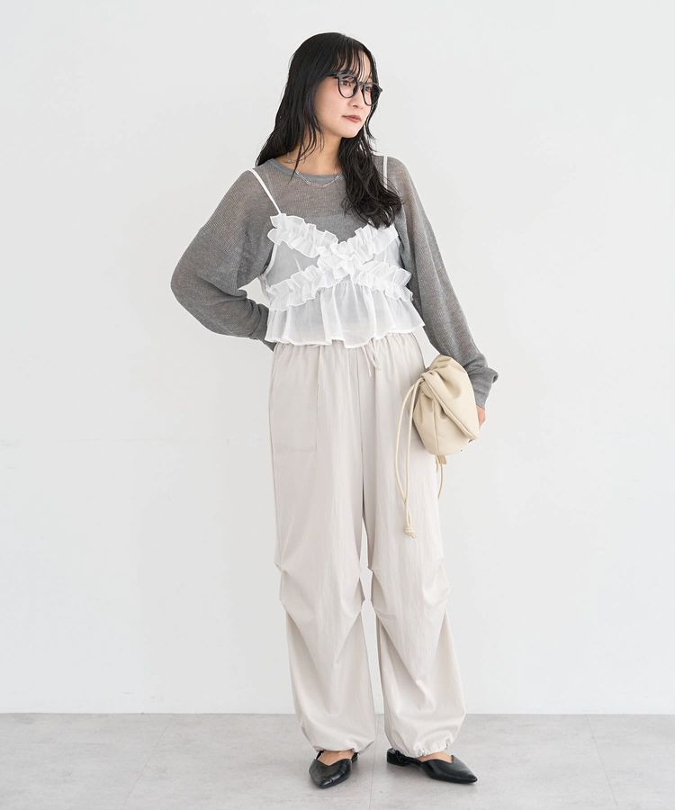 Green Parks「【WEB限定】SET2点フリルビスチェ+シャツチュニックⅡ」|シャツ・ブラウス|