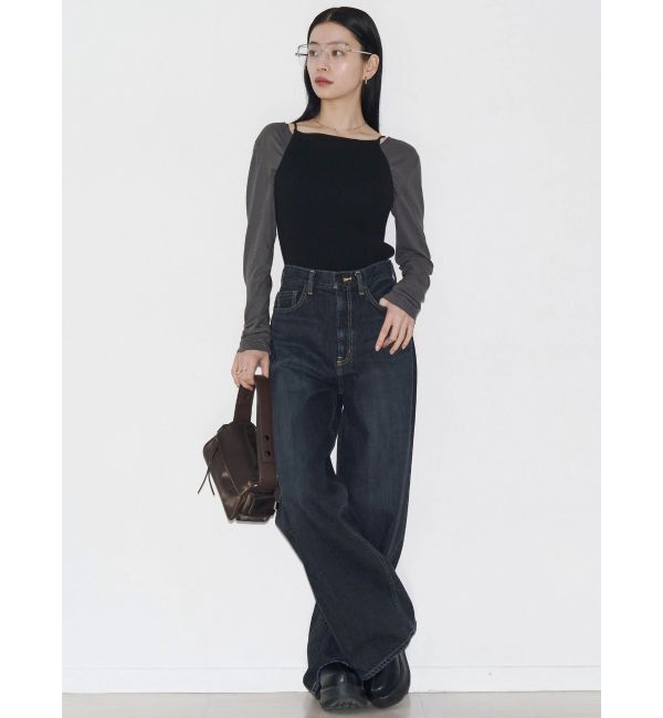 EMODA「【VEQUM】RIM WIDE JEANS」|デニム|