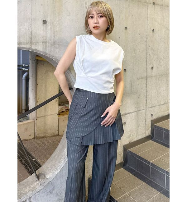 MURUA「カットオフアシメプリーツスカート」|スカート|