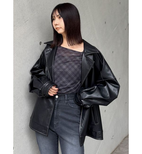 MURUA「チェックシアートップス」|Tシャツ・カットソー|