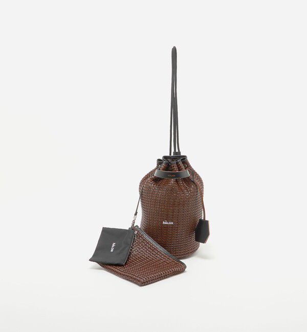 UNITED ARROWS「＜hALON＞ウーブン メッシュ ボンサック」|ショルダー・メッセンジャー|DK.BROWN
