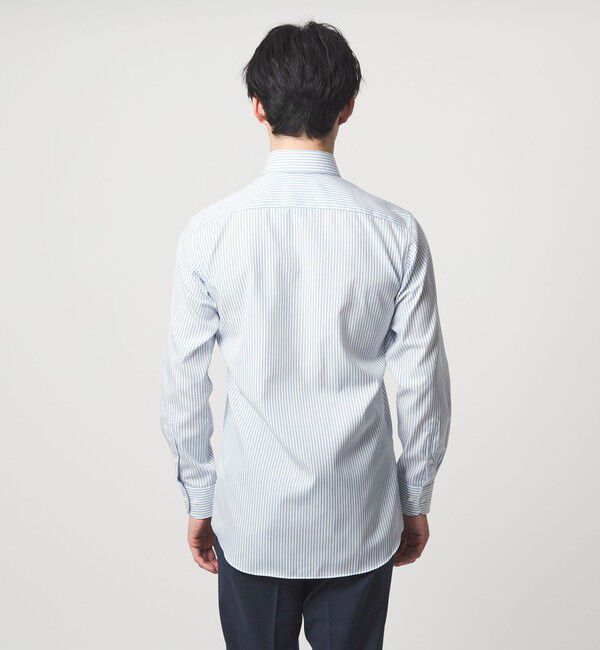 UNITED ARROWS green label relaxing「コットン ストライプ ワイドカラー ドレスシャツ -イージーアイロン-」|シャツ・ブラウス|