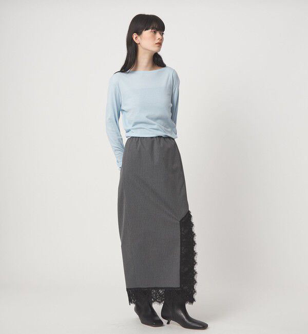 EMMEL REFINES「＜EMMEL REFINES＞EM テレコ ボートネック プルオーバー」|Tシャツ・カットソー|