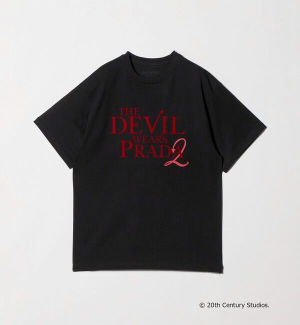 BEAUTY&YOUTH UNITED ARROWS「【別注】＜プラダを着た悪魔2＞ ロゴ プリント Tシャツ」|Tシャツ・カットソー|BLACK