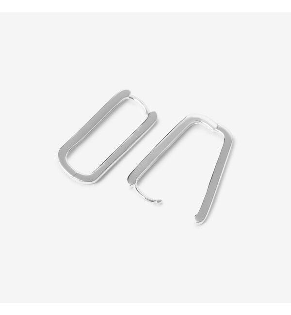 Ray BEAMS 「シルバー オーバル フープ ピアス」|ピアス|